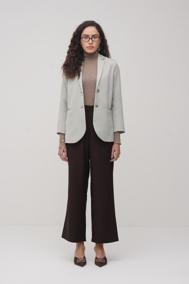Pistachio Single Breasted Blazer