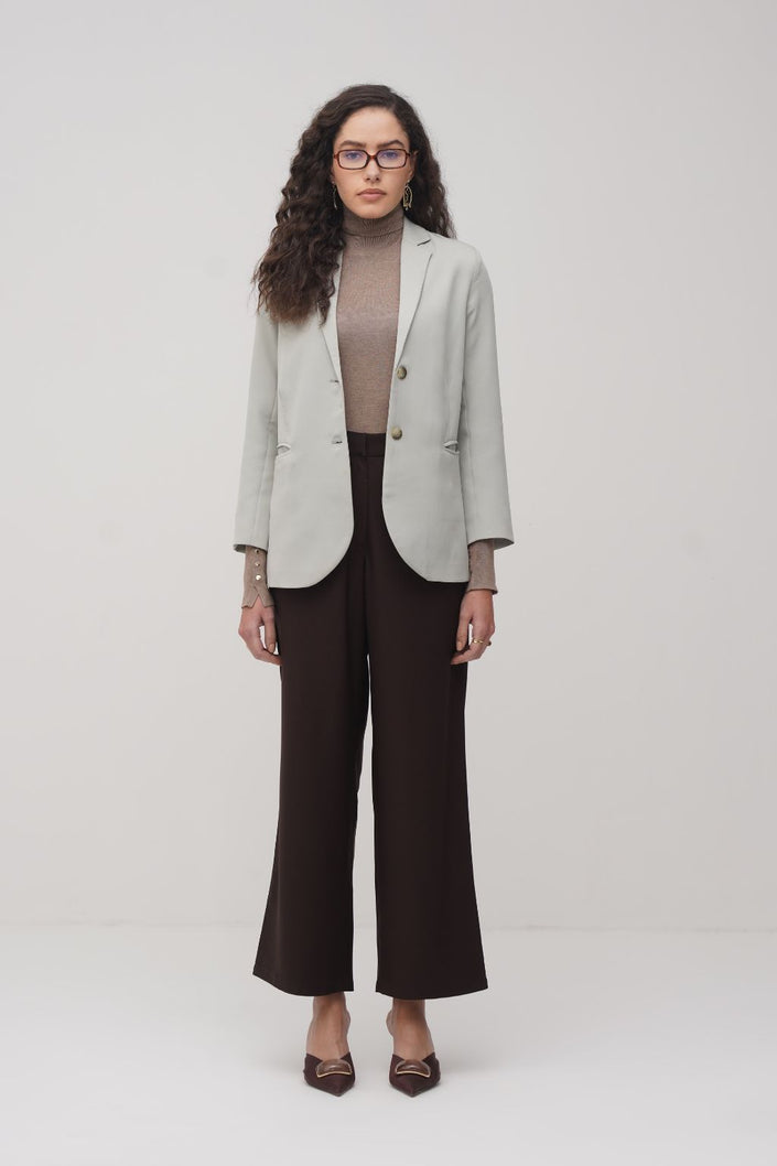 Pistachio Single Breasted Blazer