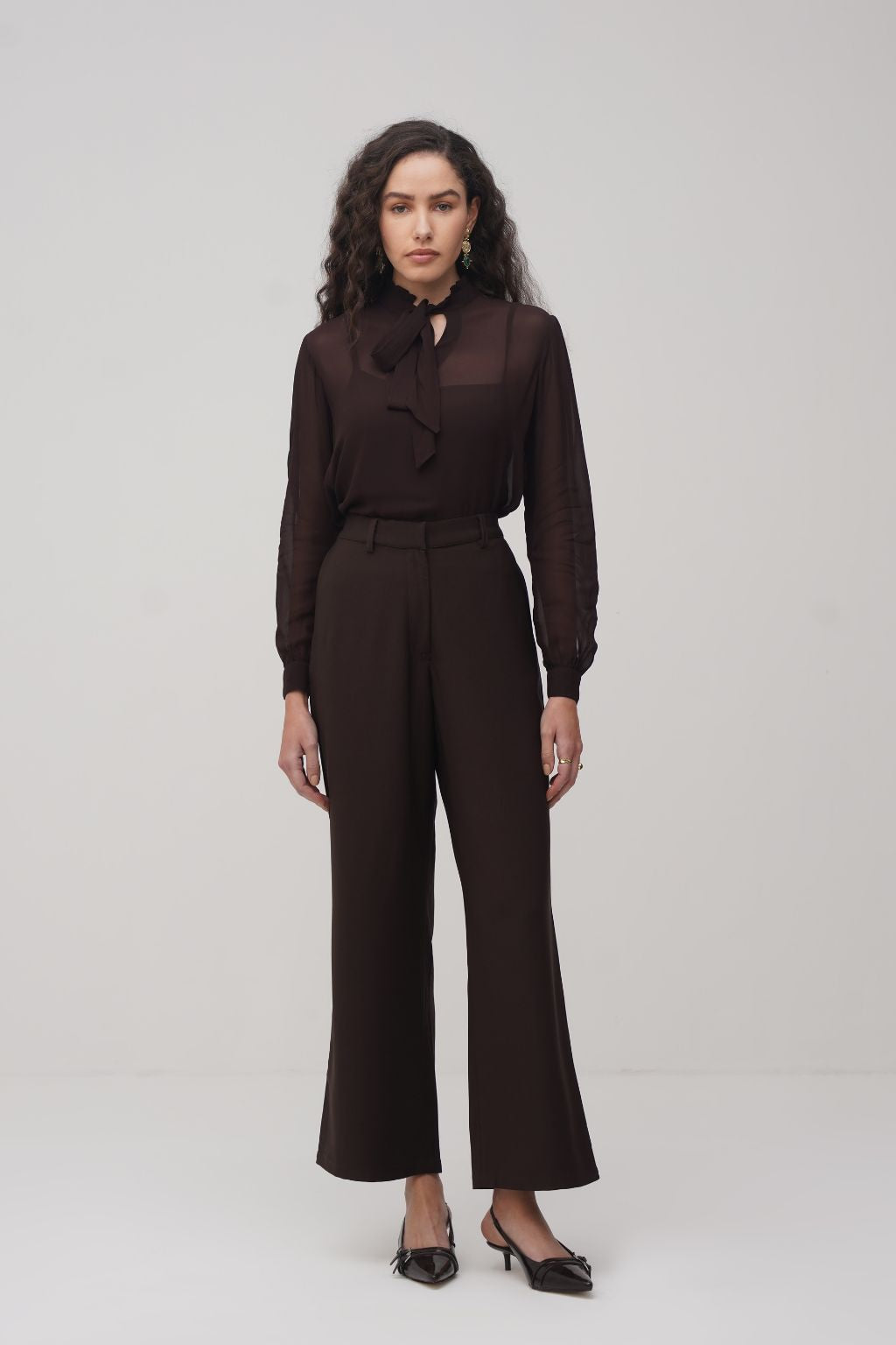 Tie - Up Gorgette Top