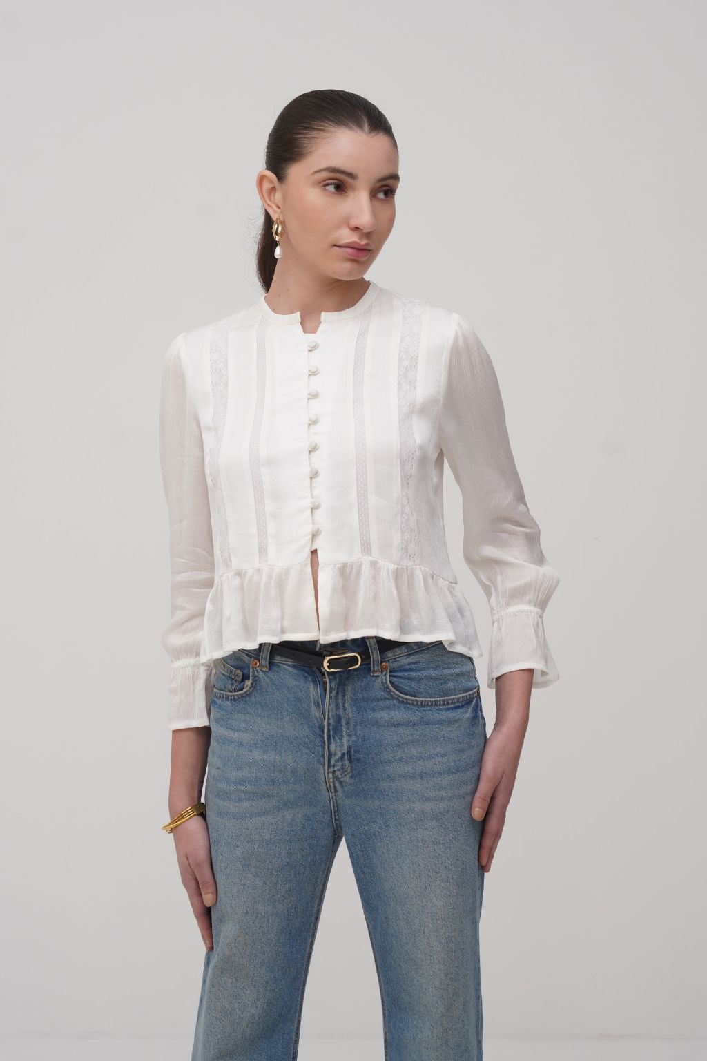 The Lace Insert Blouse