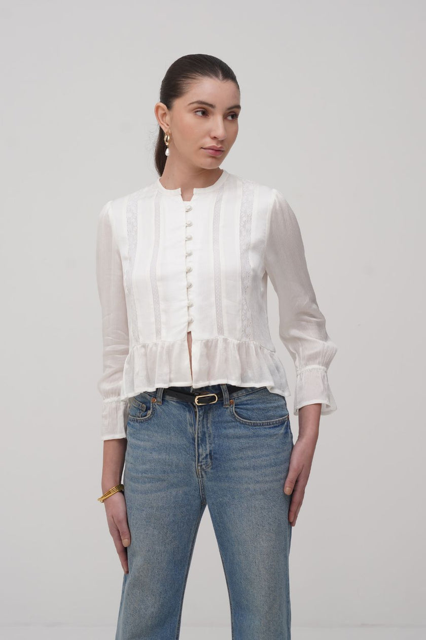 The Lace Insert Blouse
