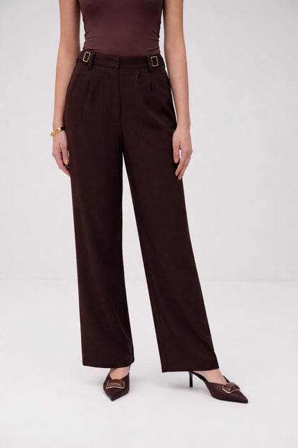 Straight Pleated Pants