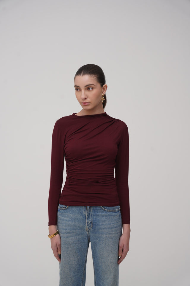 Side - Ruching Fitted Top