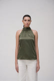 Halter Neck Satin Top