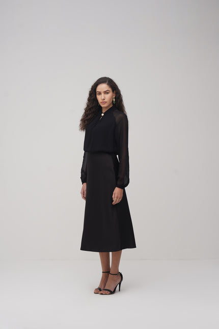 Blouse With Neck Detailing