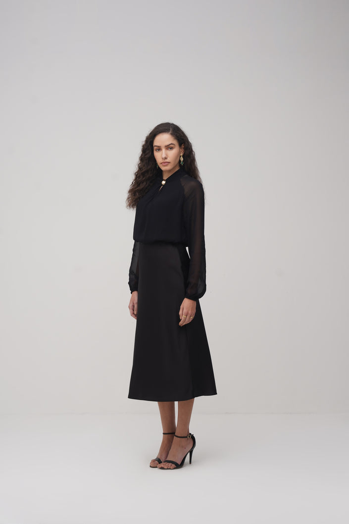 Blouse With Neck Detailing