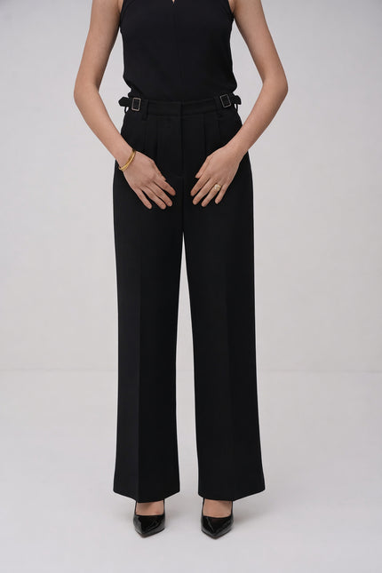 Straight Pleated Pants