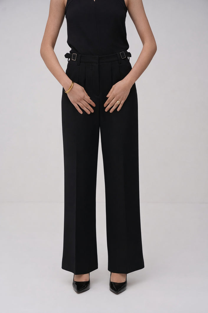 Straight Pleated Pants