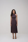 Halter Neck Satin Dress