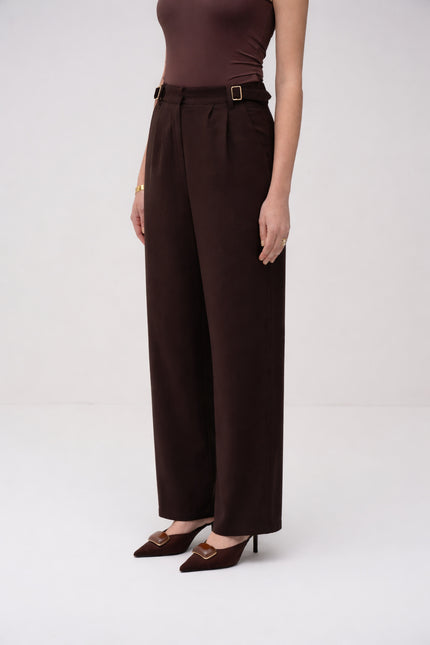 Straight Pleated Pants