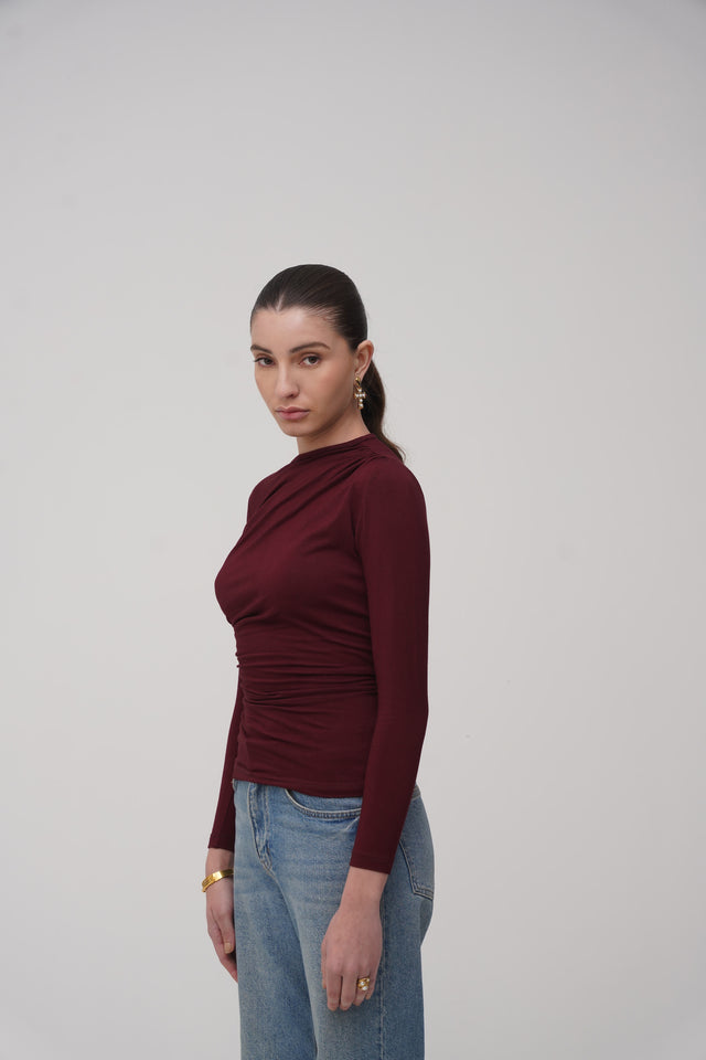 Side - Ruching Fitted Top