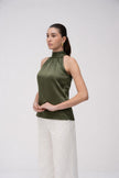 Halter Neck Satin Top