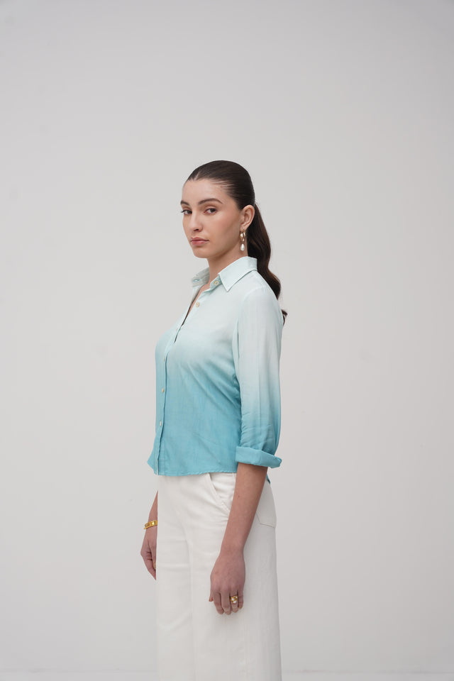 Ombre Button - Down Shirt