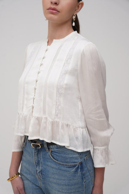 The Lace Insert Blouse