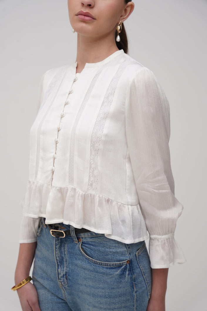 The Lace Insert Blouse