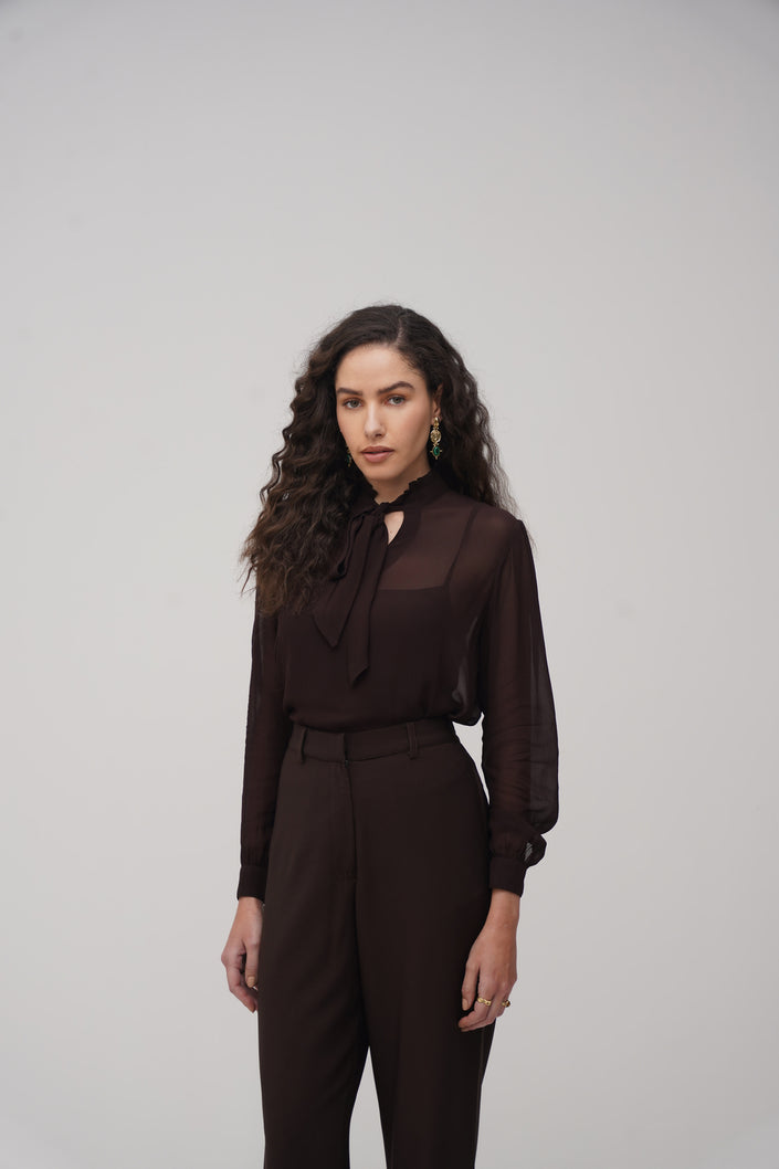 Tie - Up Gorgette Top