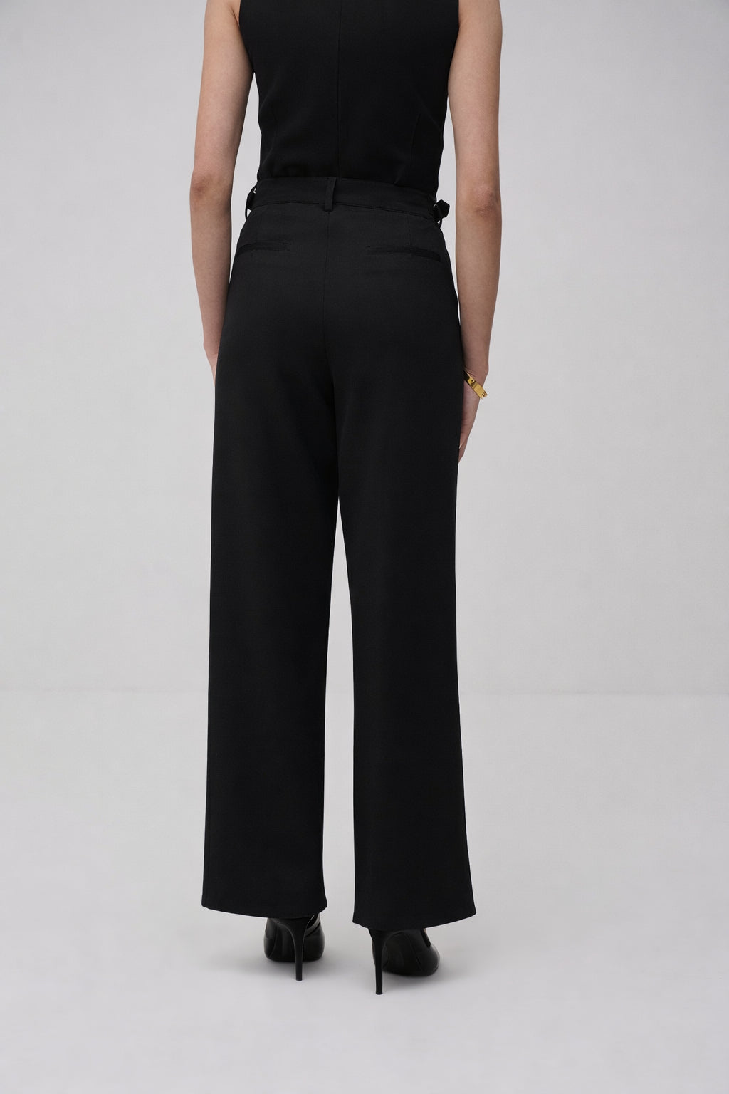 Straight Pleated Pants