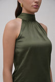 Halter Neck Satin Top