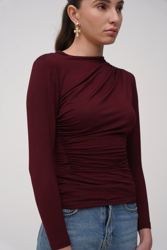 Side - Ruching Fitted Top