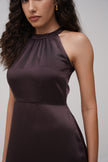 Halter Neck Satin Dress