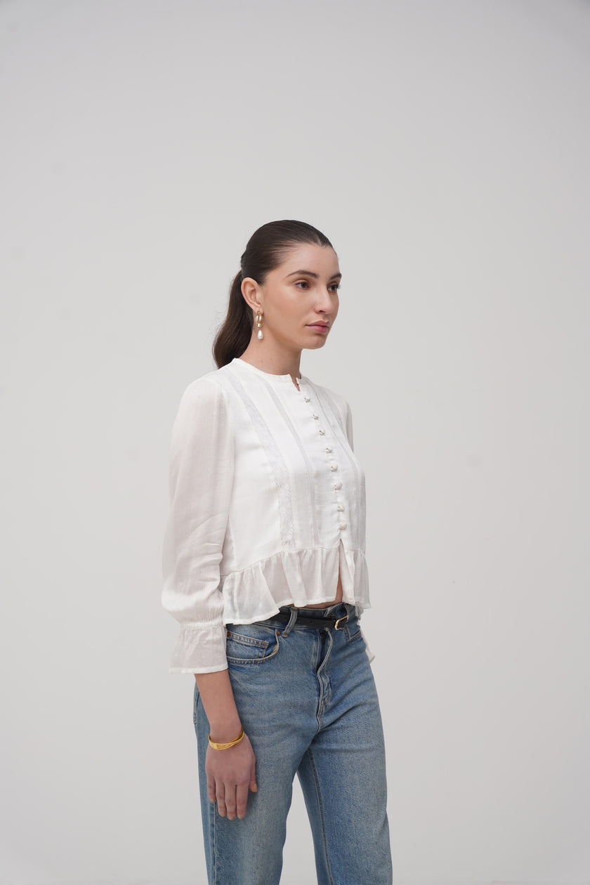 The Lace Insert Blouse