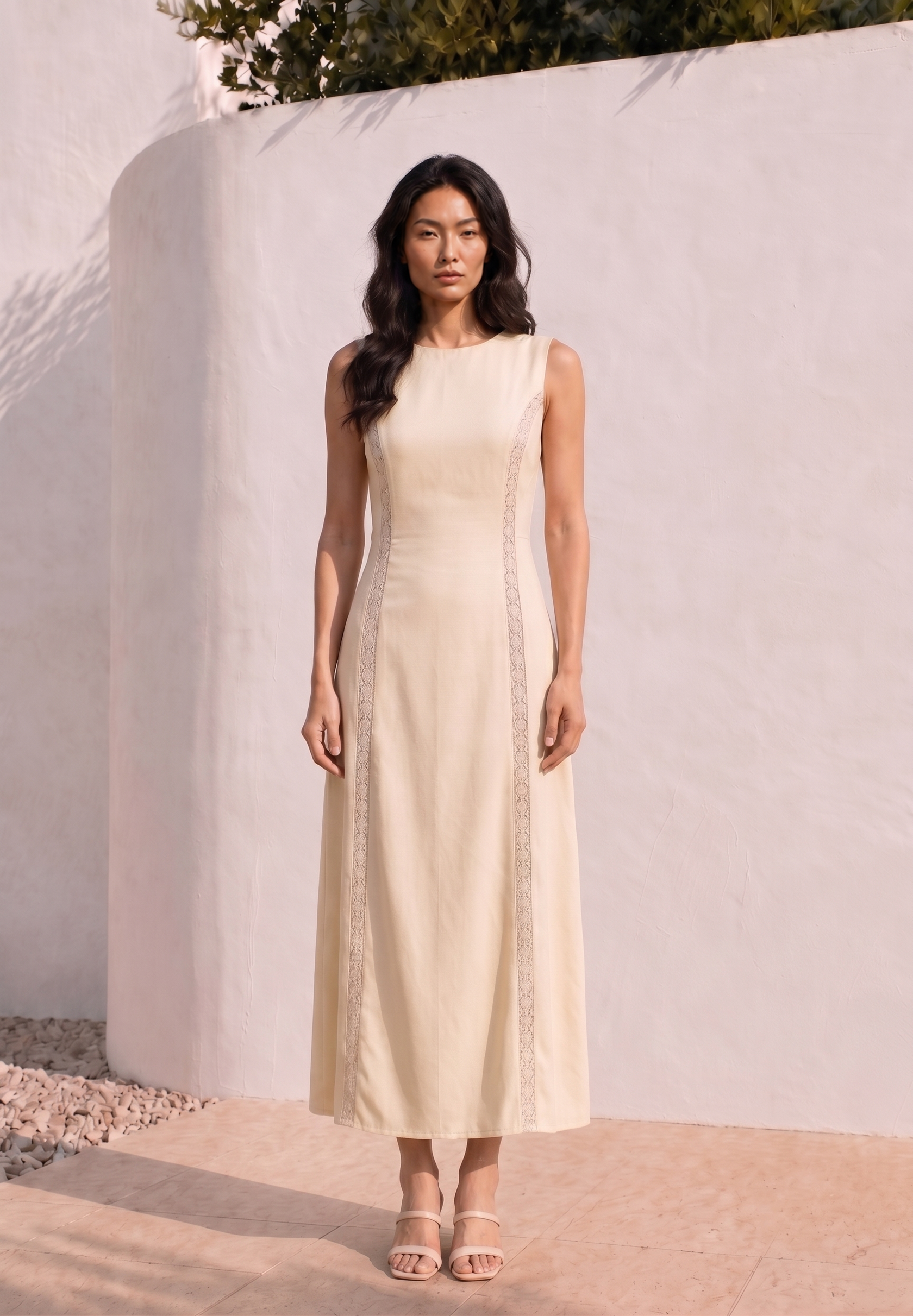 Soft Butter Flowy Dress – 9 to Wine
