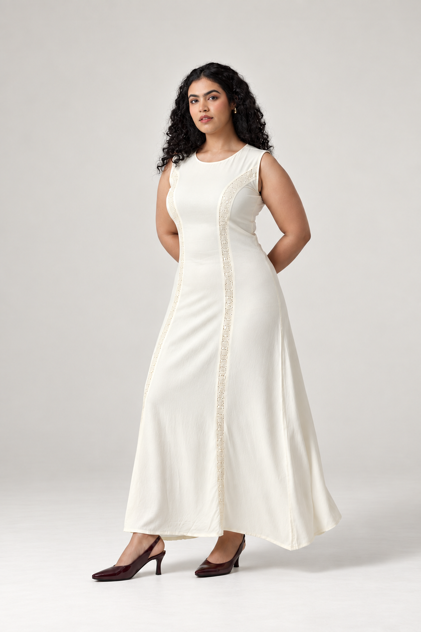 Soft Butter Flowy Dress