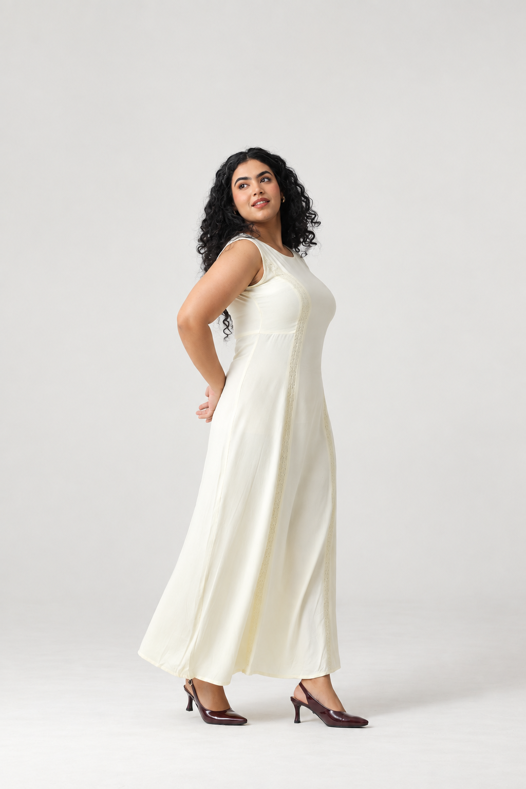 Soft Butter Flowy Dress