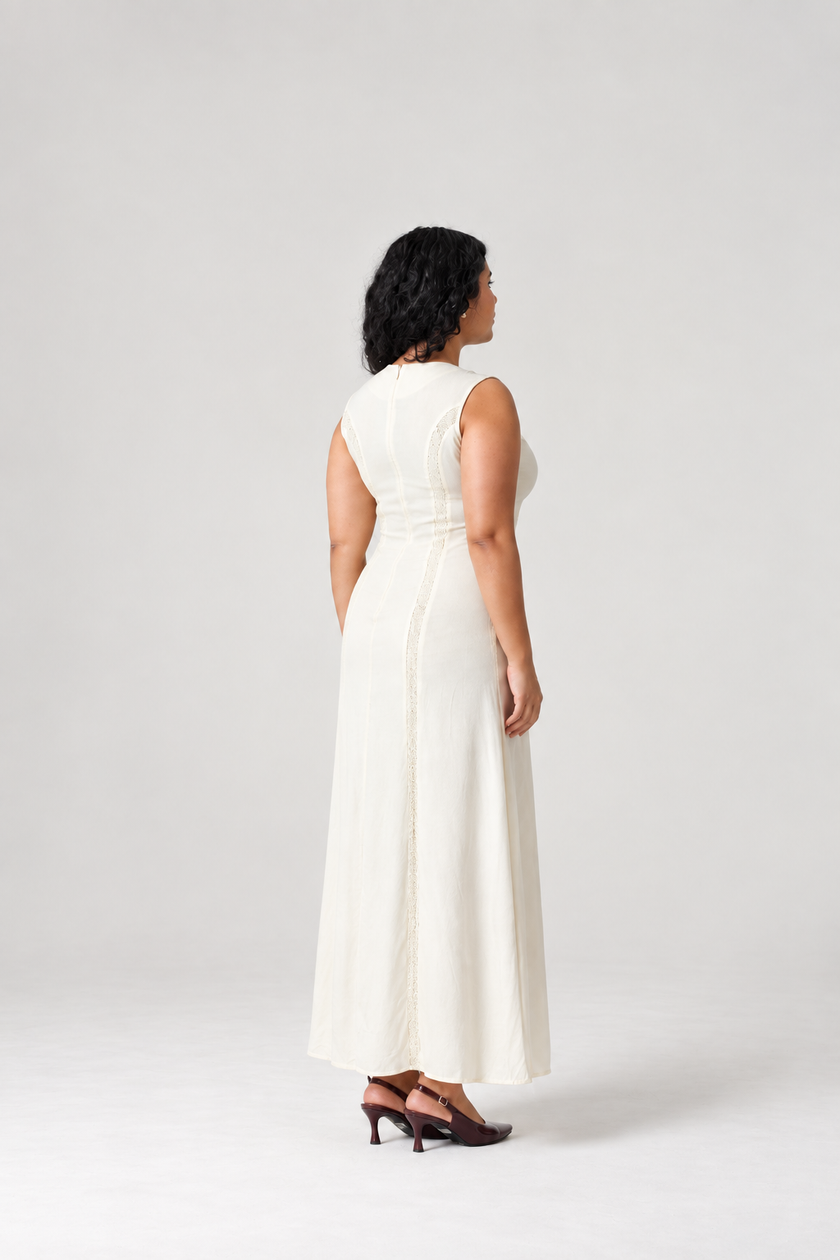 Soft Butter Flowy Dress