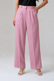 Dusky Rose Tailored Straight Pants