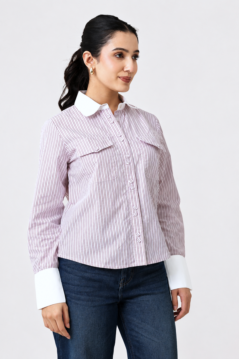 The Charlotte Contrast Stripe Shirt