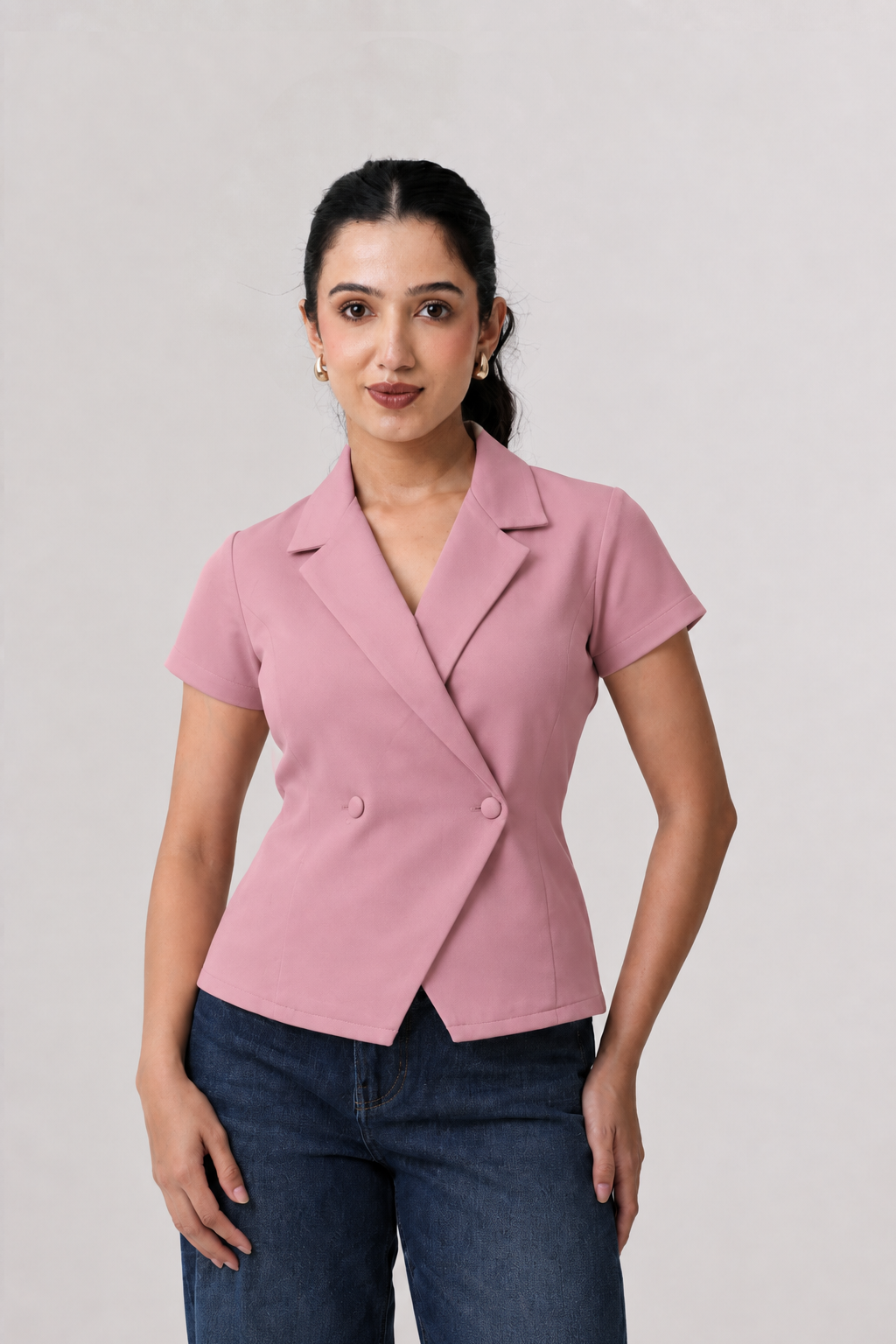 Dusky Rose Sculpted Waistcoat