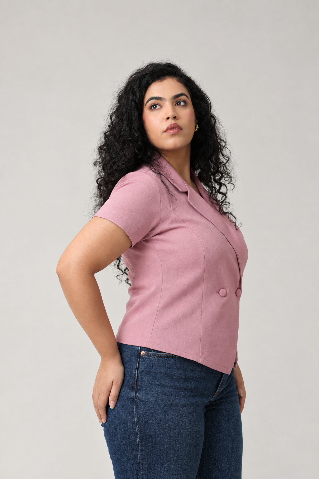 Dusky Rose Sculpted Waistcoat