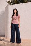 Dusky Rose Sculpted Blazer Top