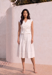 Ivory Pleated Dress