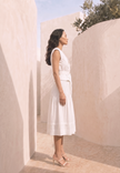 Ivory Pleated Dress